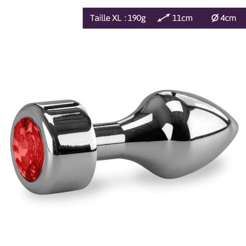 Plug Métal Bijou Anal Rosebud Missile L - 8 Coloris