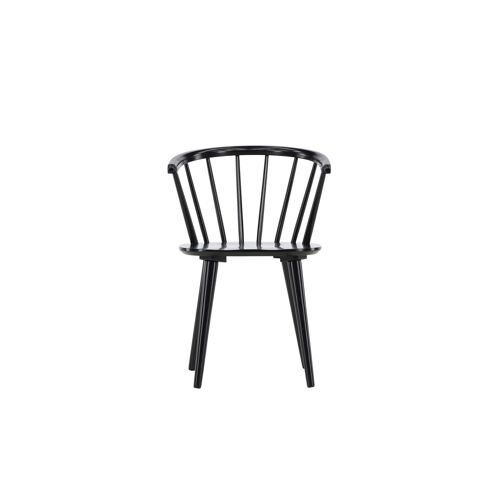 Lot De 2 Chaises En Bois De Caoutchouc Blanches