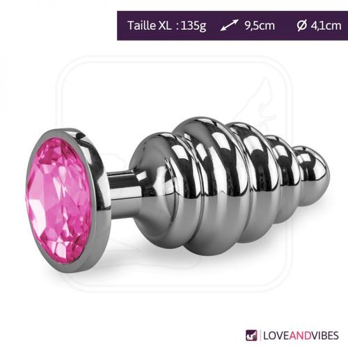Bijou Anal Rosebud Torsadé L - 8 Coloris