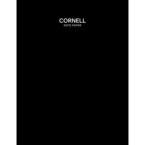 Cornell Note Paper: Blank Template Note Taking System Paper With Table Of Contents And Numbered Pages Large Print Blank Cover