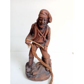 Santon En Terre Cuite 1920 Hauteur 21 Cm X 10 Cm