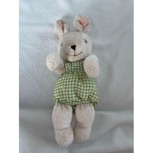 Peluche Doudou  Lapin Ikea Vichy Vert 