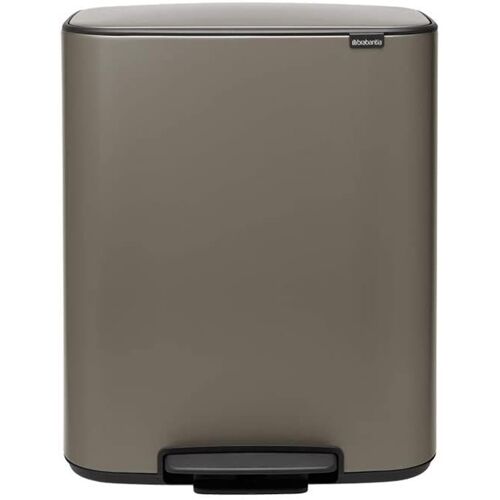 Poubelle à pédale Brabantia BO 2 x 30 litres - Platinum