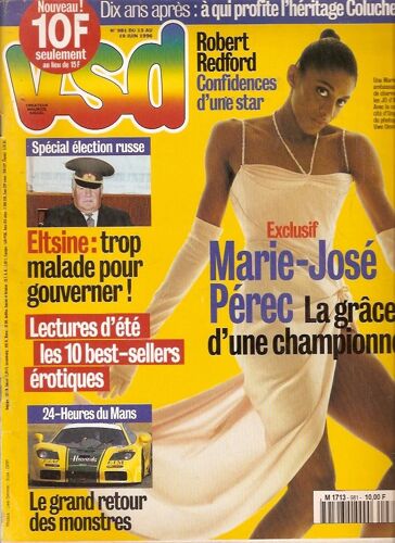 Marie Jose Perec 4p/ Donald Trump 4p/ 24h Du Mans 5p/ Robert Redford 3p/ Lady Diana 1/2p/ Tom Cruise 2p/ Iggy Pop 1/2p/ Coluche 2p/ Florent Pagny 1p/  981 