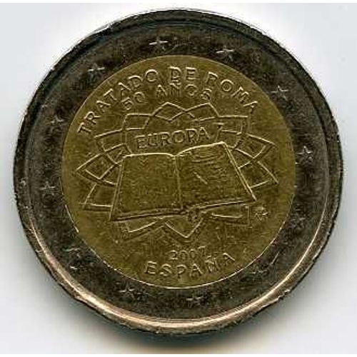 Espagne 2 Euros 2007 Commémorative 50 Ans Du Traité De Rome