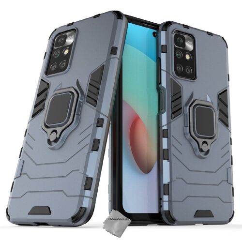 Housse etui coque rigide anti choc pour Xiaomi Redmi 10 + verre trempe - BLEU FONCE