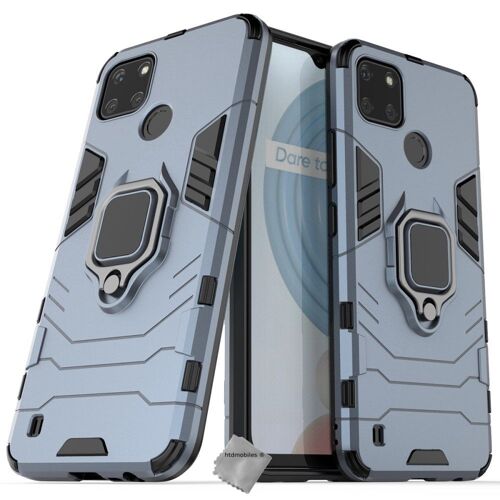 Housse etui coque rigide anti choc pour Realme C21-Y / C25Y + film ecran - BLEU FONCE