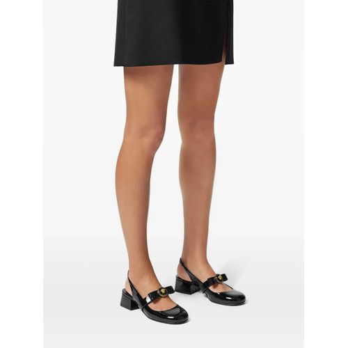 Versace Escarpins Gianni Ribbon 35 Mm À Bride Arrière - Noir