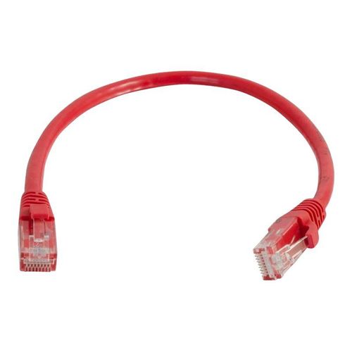 C2G Cat6 Booted Unshielded (UTP) Network Patch Cable - Cordon de raccordement - RJ-45 (M) pour RJ-45 (M) - 1 m - UTP - CAT 6 - moulé, sans crochet, bloqué - rouge