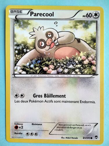 Carte Pokémon N° 287 Parecool