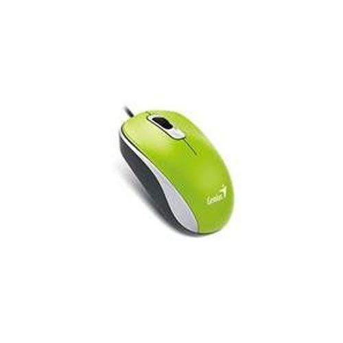 Genius DX-110 - Souris - droitiers et gauchers - optique - 3 boutons - filaire - USB - vert