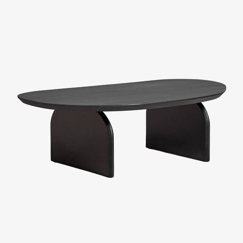 Table Basse En Bois De Manguier (135x80 Cm) Bedum Noir Uni