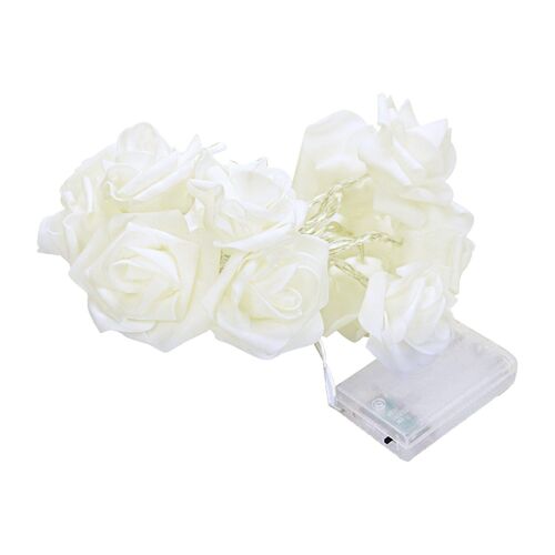 Guirlande Lumineuse Led, 1 Mètre, 10 Lumières, Simulation De Lumière Blanche Chaude, Rose, + Boîte À Piles, Décoration De Mariage Ou De Vacances