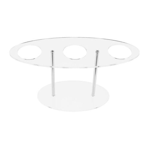 Porte-Cône De Crème Glacée Acrylique, Support De Cône De Nourriture De Charcuterie, Support De Cône De Gaufre, 3 Trous, Transparent