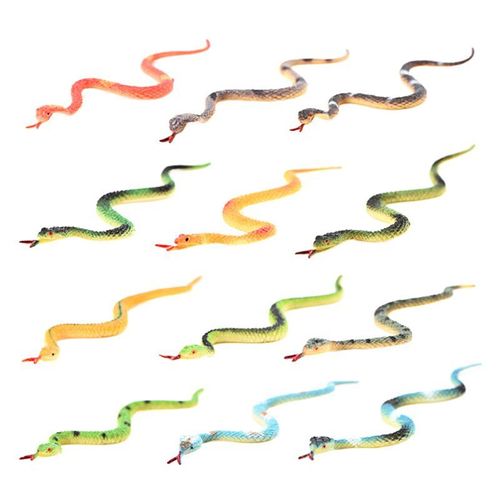 Figurines De Reptiles Et De Serpent, 12 Pièces, Simulation D'Animaux, Jouets Modèles, Blagues D'Halloween, Cadeau De Collection Éducatif Pour Enfants