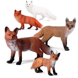 Figurine De Renard Sauvage En Pvc Faite À La Main, Jouet Artisanal, Jouets Éducatifs Pour Enfants, Décoration De Bureau