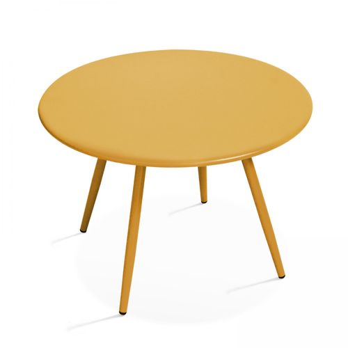 Table Basse Acier Jaune