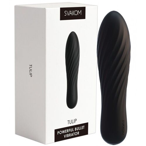 Mini Vibromasseur Rechargeable Tulip Noir