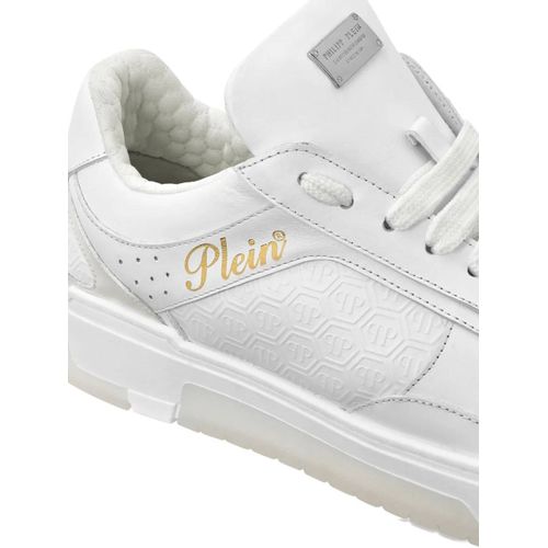 Philipp Plein Baskets En Cuir Nappa - Blanc