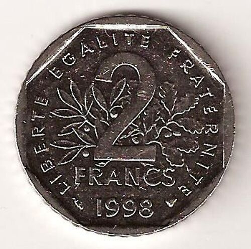 2 Francs Semeuse 1998 Splendide