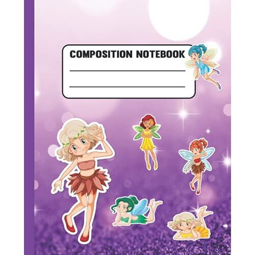Composition Notebook: Mermaid Wide Ruled Lined Paper School Notebook For Girls Kids, Mermaid Cartoon Character