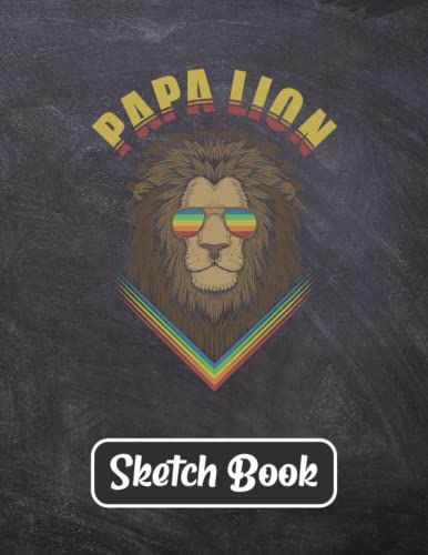 Lion In Sunglasses. Retro Style. Sketch Book. Notebook For Drawing And Writing, Painting & Sketching.