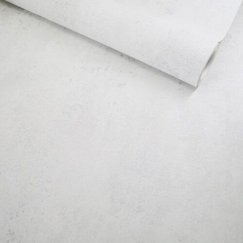 Papier peint vinyle sur intissé - Casual Minéral - Béton blanc touches argentées decoweb.com - Rouleau(x)