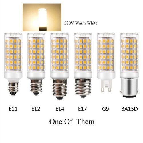 Ampoule Led Durable En Céramique, Variable G9 E11 E12 E14 E17 Ba15d 9w Dc 110v 220v 2835, Ampoule De Remplacement Pour Lustre Halogène