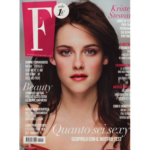 F (Italy Edition) / 22-08-2012 N°11 Kristen Stewart (3p) Channing Tatum (3p) David Bowie / Iman (4p)
