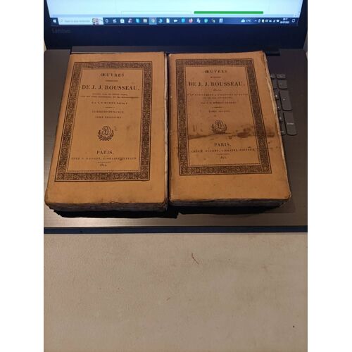 Oeuvres Complètes De J.J. Rousseau Tomes 2 Et 3 Editions Dupont 1824/25