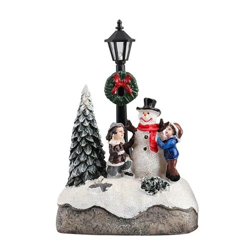 Lumières De Rue Miniatures Lumineuses De Noël, Sculpture En Résine, Poupées Décoratives Pour La Maison, Ornements, Cadeaux De Vacances Pour Enfants