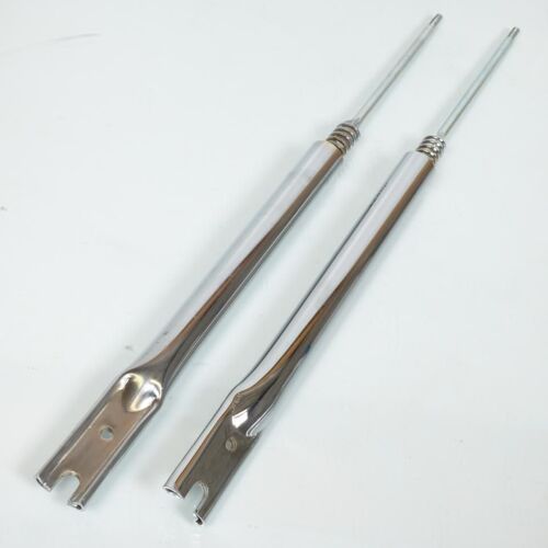 Paire De Fourreaux De Fourche Chromé Pour Mobylette Peugeot 50 103 Mvl Neuf