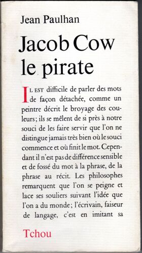 Jacob Cow Le Pirate Ou Si Les Mots Sont Des Signes