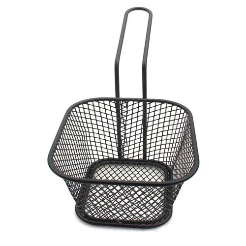 Panier à frites en métal noir, peinture en aérosol, petit panier à aliments, ailes de poulet frits, panier tamis en maille, 1 ensemble
