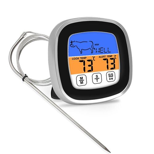 Thermomètre numérique étanche pour la viande, en acier inoxydable, sonde de température pour la cuisson, BBQ