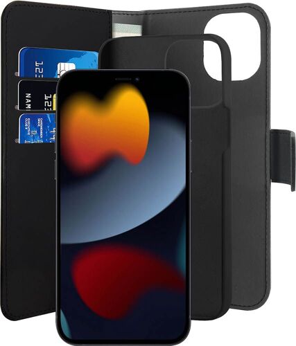 Folio Coque Magnétique 2 en 1 Noir pour iPhone 13 mini Puro