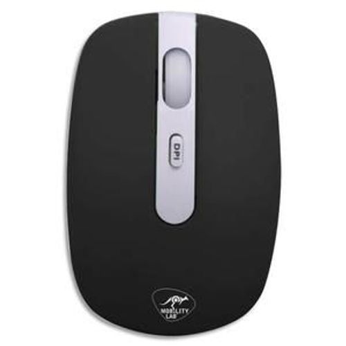 Mobility Lab Rubbamouse - Souris - optique - sans fil - récepteur sans fil USB - noir