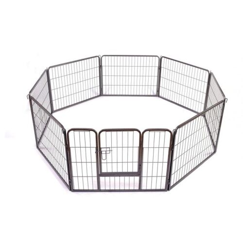 Bc-Elec - 5663-1306 Parc À Chiots, Enclos Pour Chiens Et Autres Animaux, 8 Panneaux 80x60, Modulable