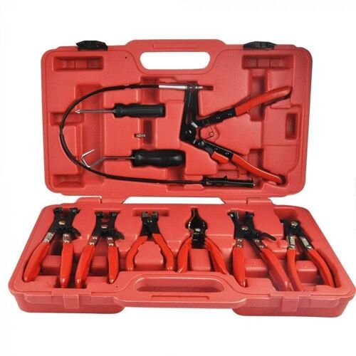 Varan Motors - VT01068 Kit dépose et pose de clips circlips colliers de serrage 10 pièces. Pinces à clips