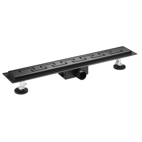 Bc-elec - L11-90-B Caniveau de douche en inox black mat 90cm, sterfput de douche, hauteur ajustable 98-142mm