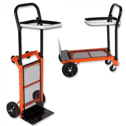 Varan Motors - HT4002 Diable multifonctions pliable - brouette, porte-poubelle charge max de 80KG