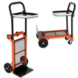 Varan Motors - HT4002 Diable multifonctions pliable - brouette, porte-poubelle charge max de 80KG