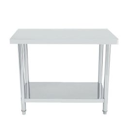 Bc-Elec - Wt120 Table De Cuisine, Plan De Travail En Inox 120x60cm, Idéal Cuisine, Restaurant, Gastronomie, Table De Découpe