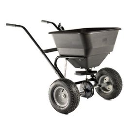 Varan Motors - TC2028 Epandeur d'engrais, semences, sable ou sel, charge jusqu'à 30KG / 45L +Pneus Air
