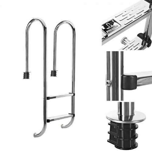 Bc-elec - PL002 Echelle de piscine à 2 échelons en acier inoxydable 304SS, 133cm, Escalier piscine à 2 marches