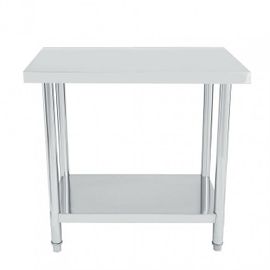 Bc-Elec - Wt100 Table De Cuisine, Plan De Travail En Inox 100x60cm, Idéal Cuisine, Restaurant, Gastronomie, Table De Découpe