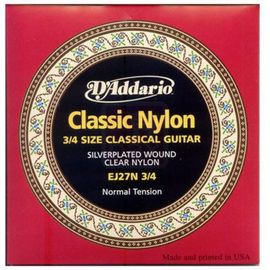 Daddario Ej27n Jeu De Cordes Pour Guitare Classique 3/4