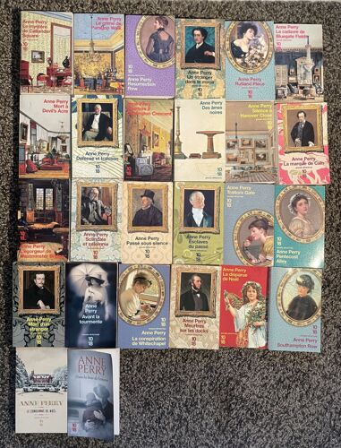 Lot 26 Livres Anne Perry 10/18 En Grands Détectives - Le Mystère De Callander , Le Crime De Paragon Walk , Resurrection Row , Rutland Place , Le Cadavre De Bluegate Fields , Mort À Devil's Acre....