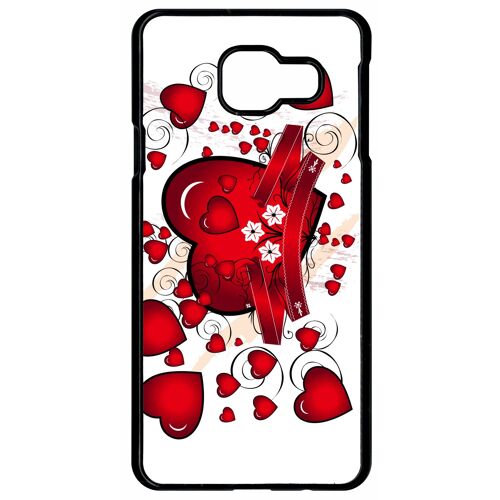 Coque galaxy a9 (2016) - motif love coeur - noir
