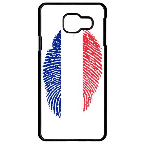 Coque Galaxy A9 (2016) - Empreinte Digitale Drapeau France - Noir